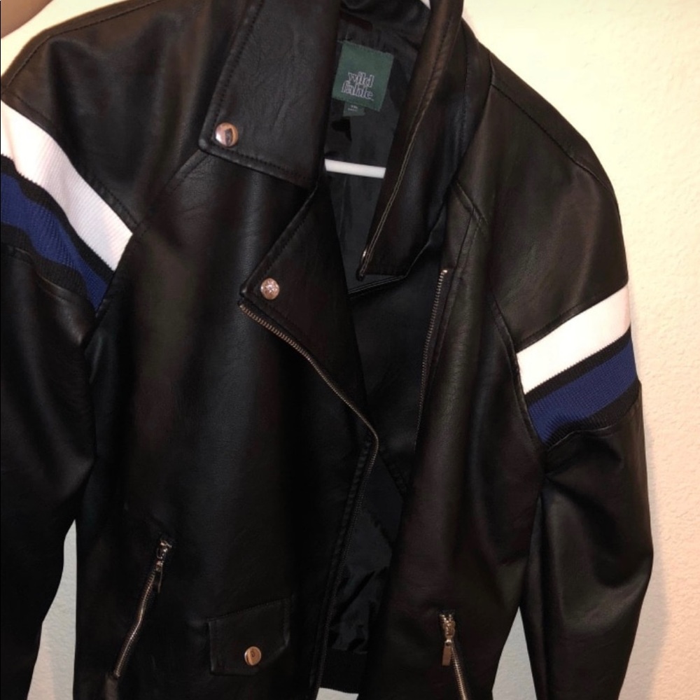 Black leather jacket